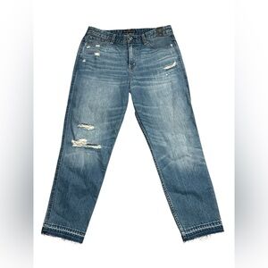 Abercrombie Fitch Girlfriend Jean High Rise Distressed NWT 30x27 Ankle